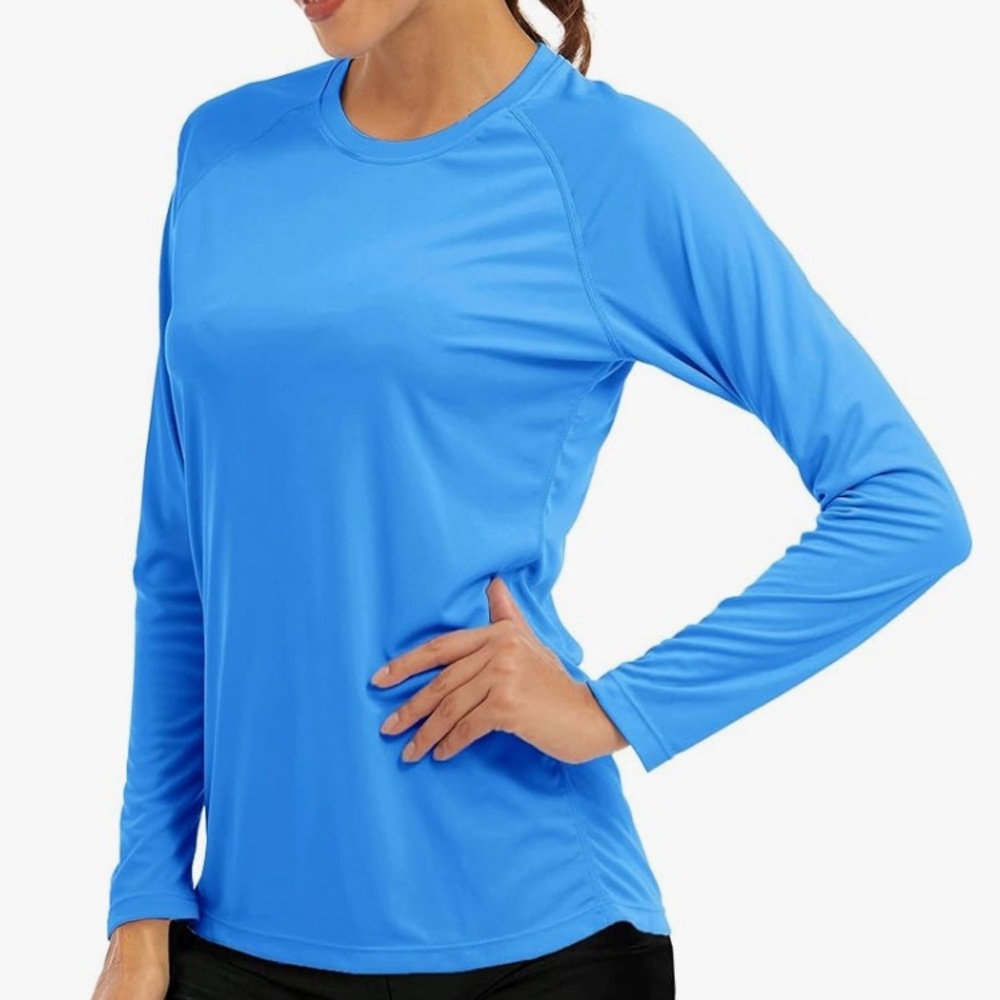 MAGCOMSEN Women's Long Sleeve Blue Shirt UPF 50+ NEW IN PACKAGING